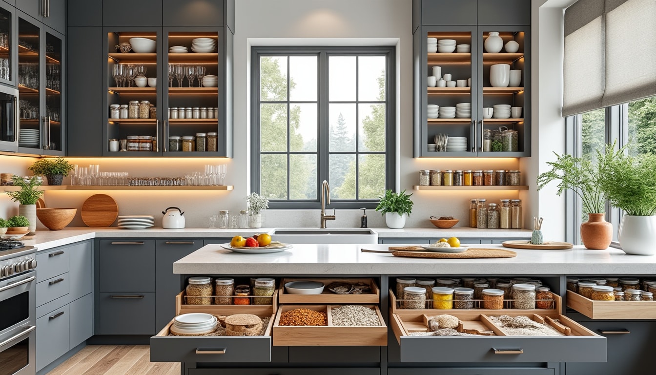 découvrez nos astuces pour un rangement efficace dans votre cuisine ! optimisez l'espace, organisez vos ustensiles et améliorez votre confort en cuisinant grâce à nos conseils pratiques.