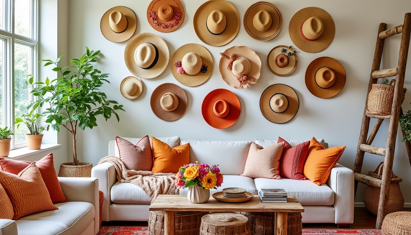 donnez du caractère à vos murs avec un chapeau de paille ! découvrez comment cet élément décoratif unique peut apporter une ambiance chaleureuse et rustique à votre intérieur. idéal pour les amateurs de décoration bohème ou champêtre.