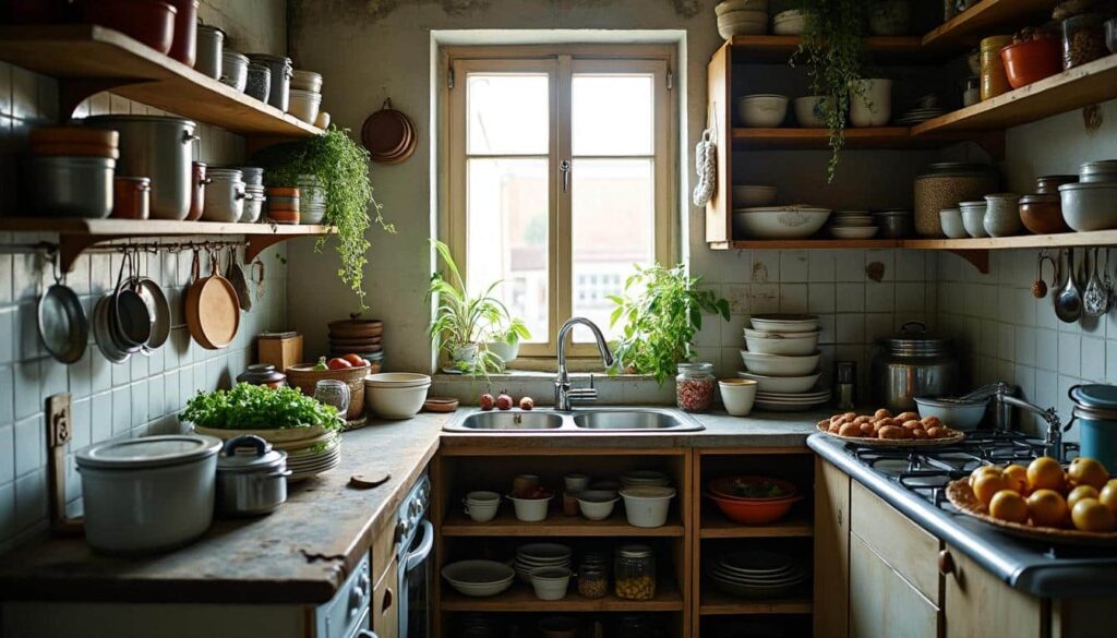 Image mise en avant pour Comment faire lorsqu'on a une petite cuisine et plus de place pour ranger ?