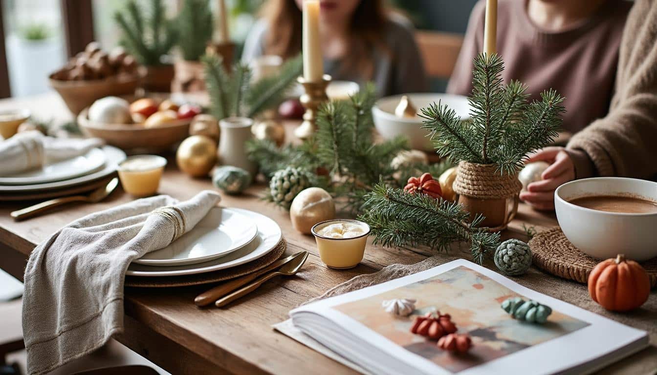 Illustration: Choisir un thème ou un code couleur pour la table de Noël