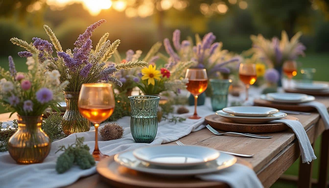 Illustration: Inspirations et tendances actuelles pour la décoration de table champêtre