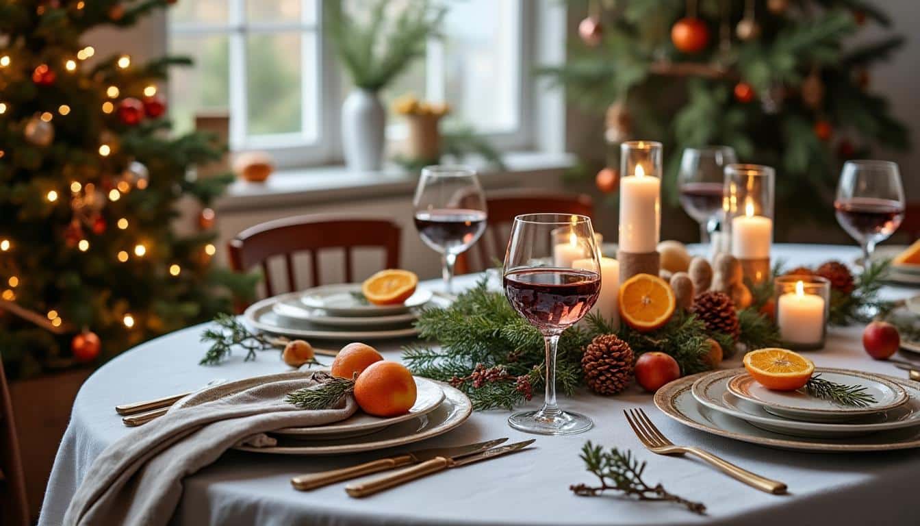 Illustration: Les éléments essentiels pour une décoration de table de Noël harmonieuse
