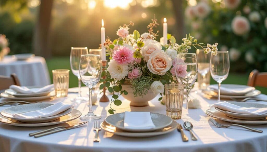 Décoration de table ronde de mariage : idées et conseils pour une réception élégante