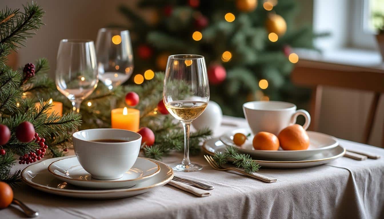 Illustration: Introduction à la décoration de table de Noël