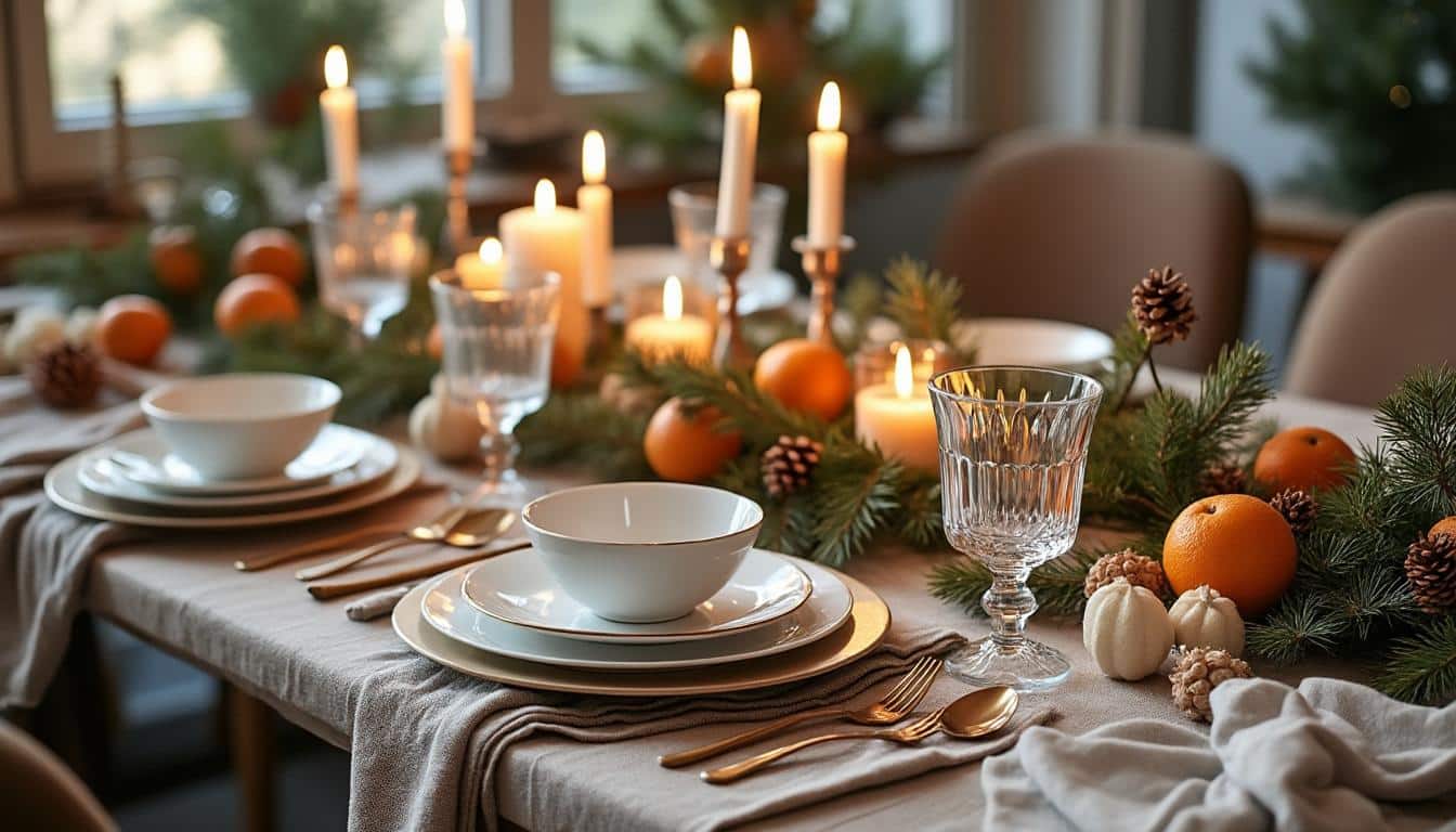 Illustration: Styles et tendances pour la décoration de table de Noël