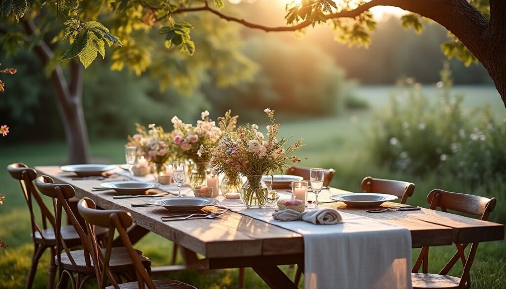 Décoration de table champêtre pour mariage : idées et conseils DIY