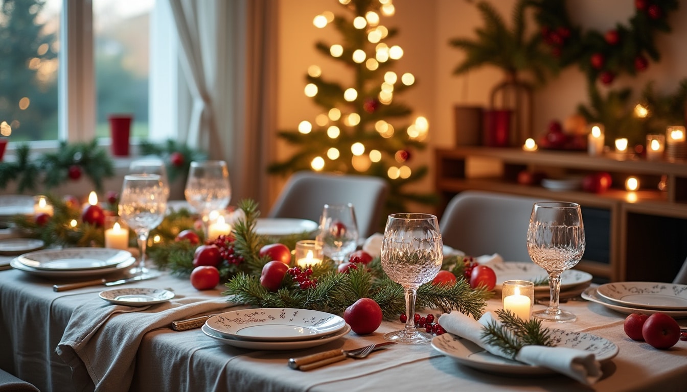 Illustration: Créer une ambiance chaleureuse grâce à la décoration de table de Noël