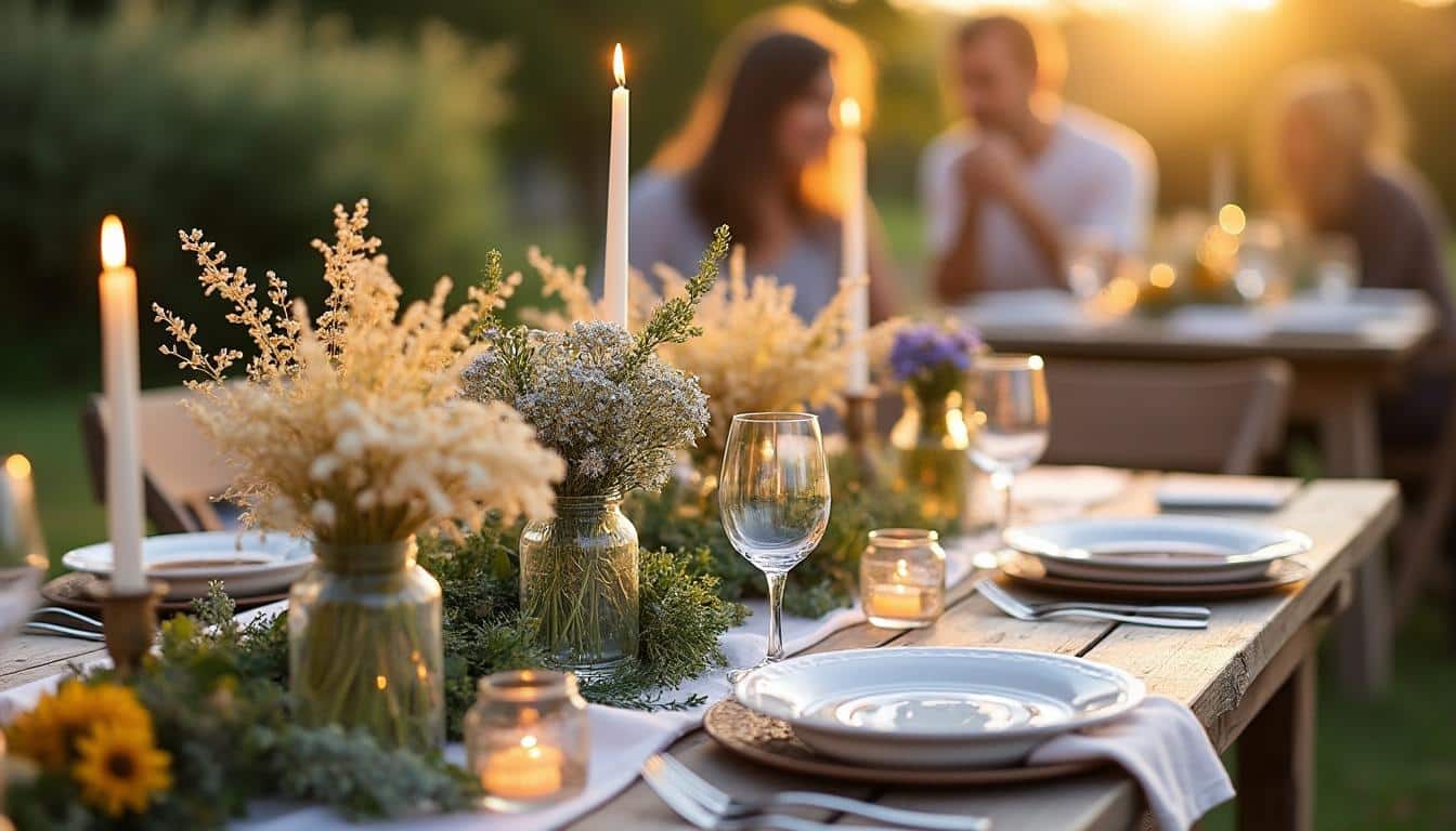 Décoration de table de mariage champêtre : idées et conseils pour un style authentique