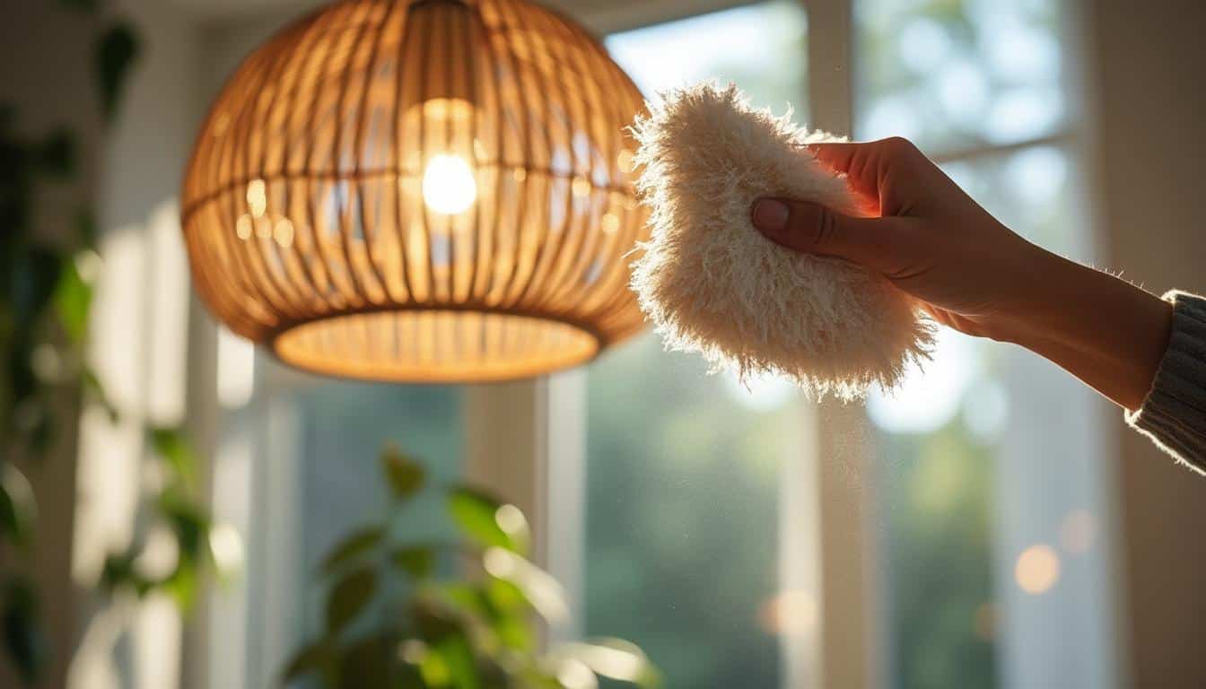 Illustration: Comprendre l’importance de l’entretien simple de la poussière sur une suspension en rotin