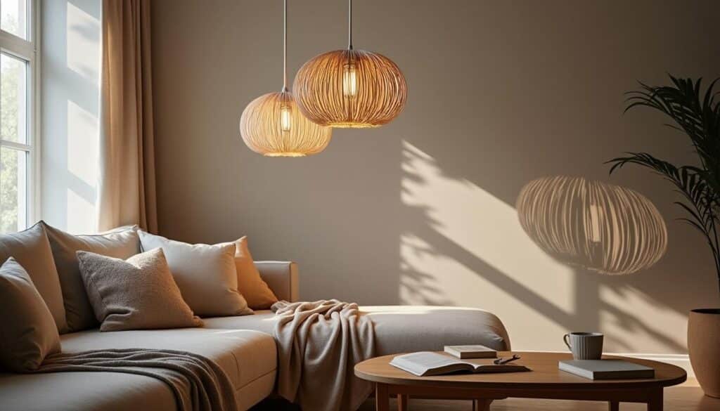 Suspension rotin : comment dissimuler le fil visible avec style