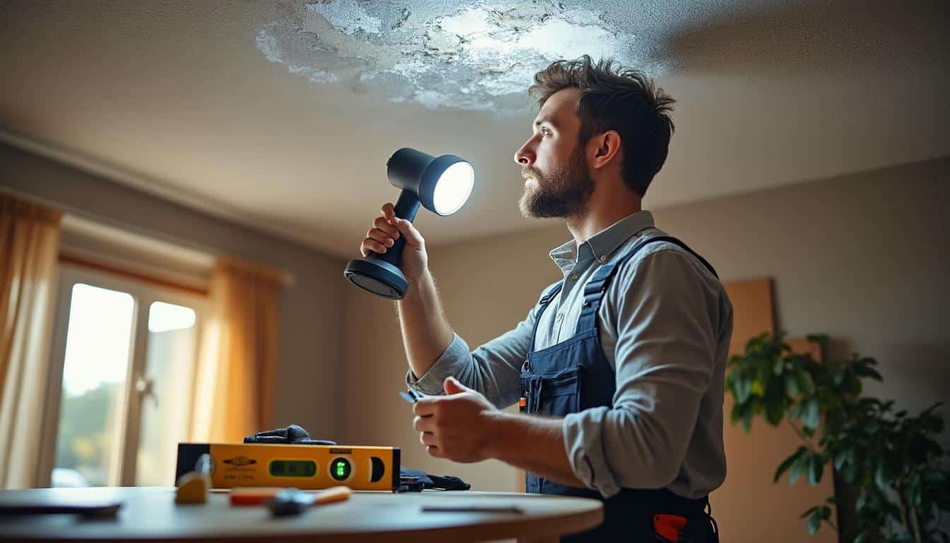 Illustration: Diagnostiquer l’état du plafond avant d’installer une suspension en rotin