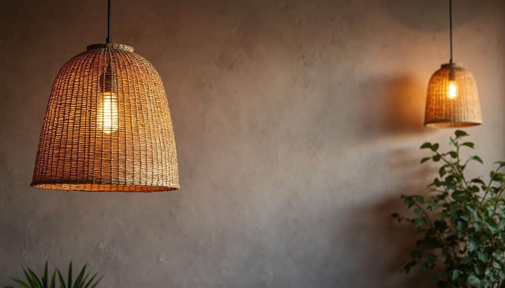 Suspension en rotin à teinte foncée : comment harmoniser votre intérieur