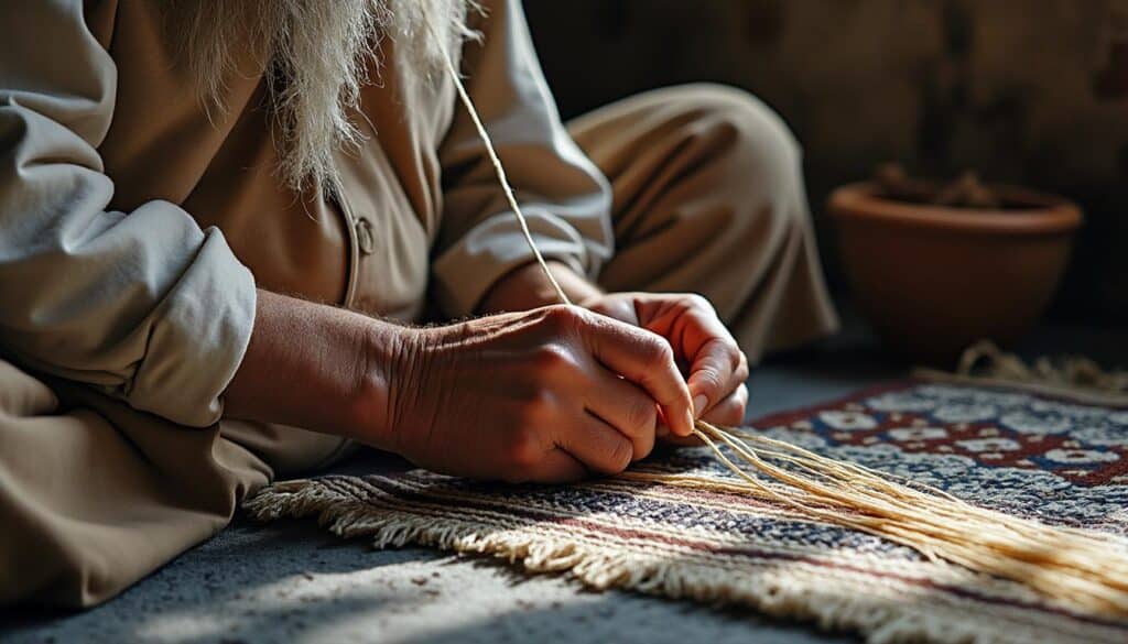 Tapis berbère en laine nouée main : authenticité et savoir-faire