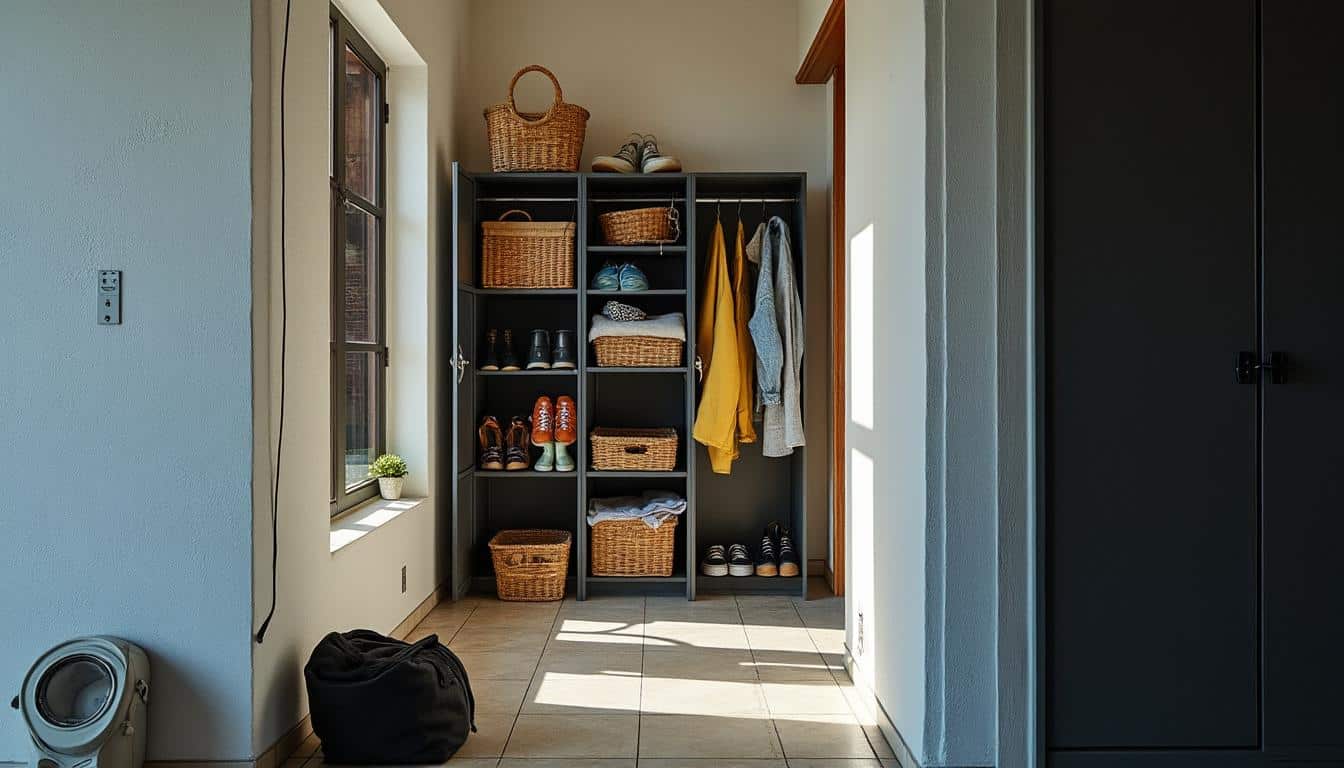Optimiser une entrée étroite avec un porte-chaussures mural