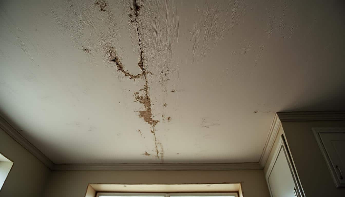 Nettoyer une tache de plafond à la graisse en cuisine