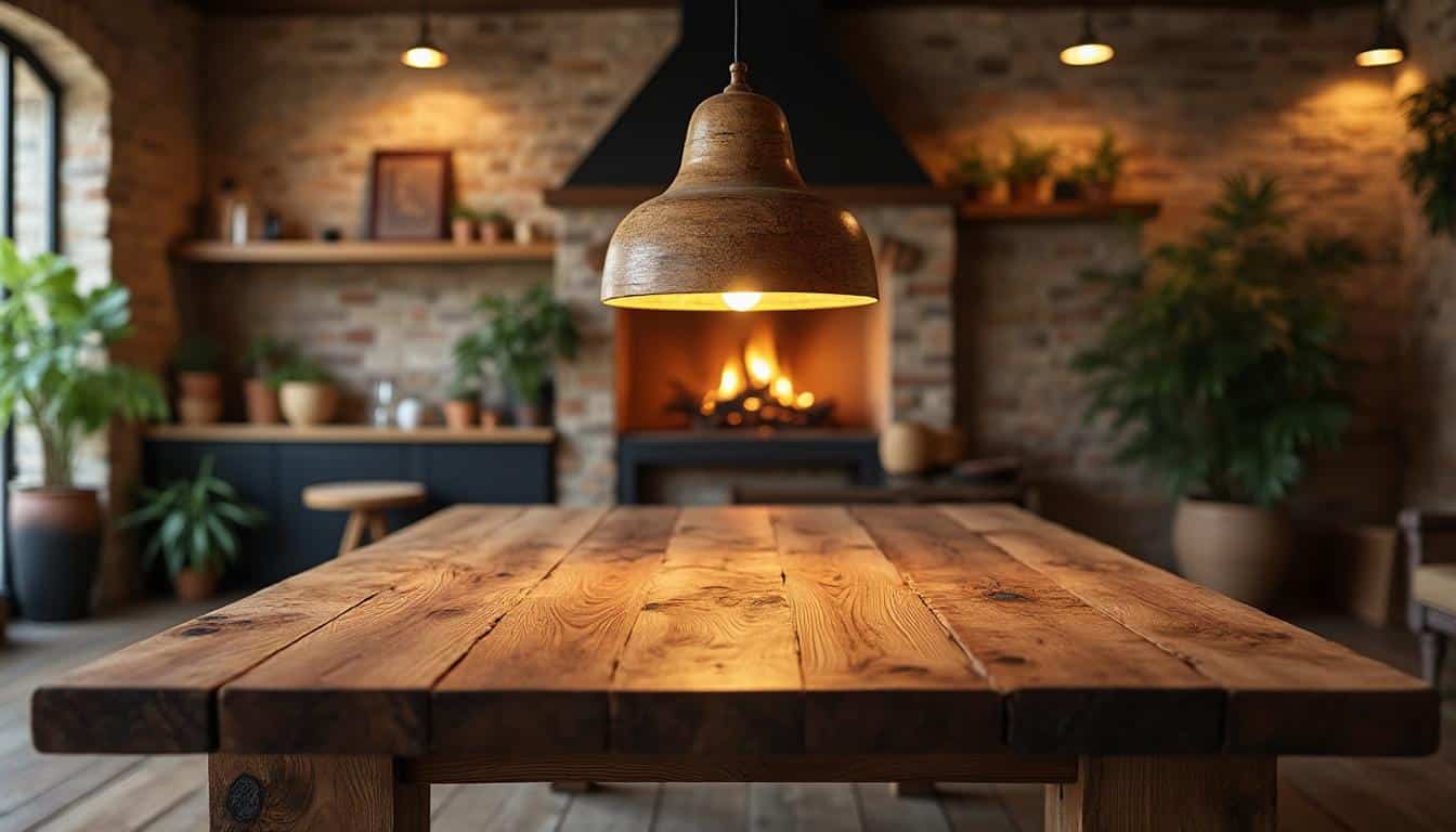 Luminaire en bois suspension : style naturel et éclairage chaleureux