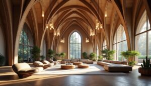 Plafond cathédrale : suspension luminaire pour grande hauteur sous plafond