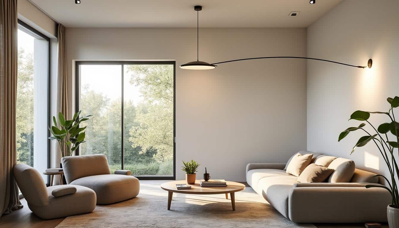 Illustration: Comprendre le principe d’un luminaire suspendu avec fixation déportée