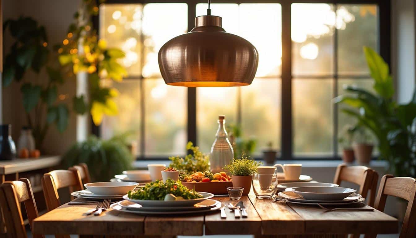 Illustration: Pourquoi opter pour une suspension pour illuminer et décorer votre salle à manger ?