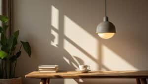 Suspension luminaire en céramique : élégance et lumière douce