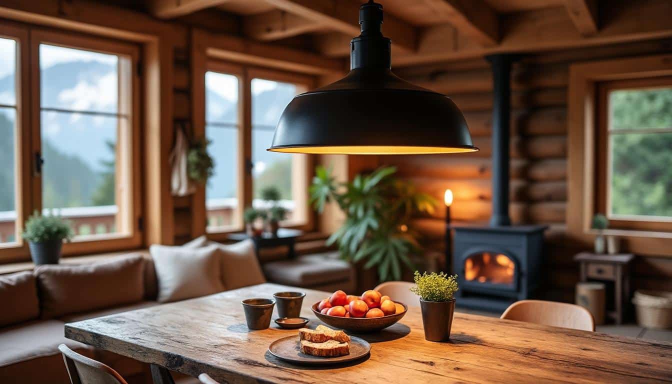 Illustration: Comprendre la suspension de luminaire pour un chalet : définition et caractéristiques essentielles