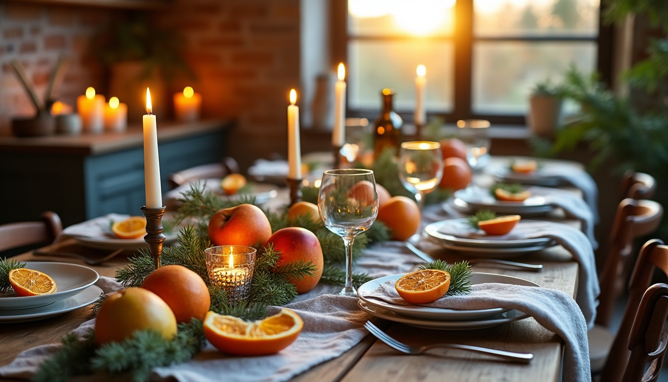 Décoration de table de Noël à faire soi-même : idées simples et créatives