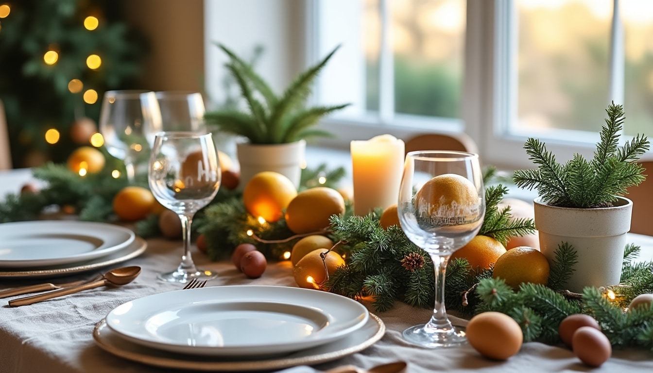 Illustration: Pourquoi choisir une décoration de table de Noël à faire soi-même pour sublimer votre fête ?