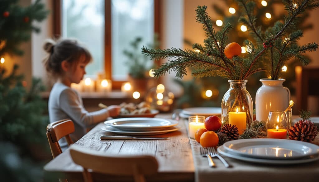 Décoration de table de Noël à faire soi-même : idées créatives et faciles