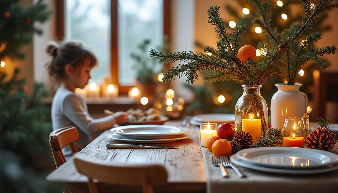 Décoration de table de Noël à faire soi-même : idées créatives et faciles