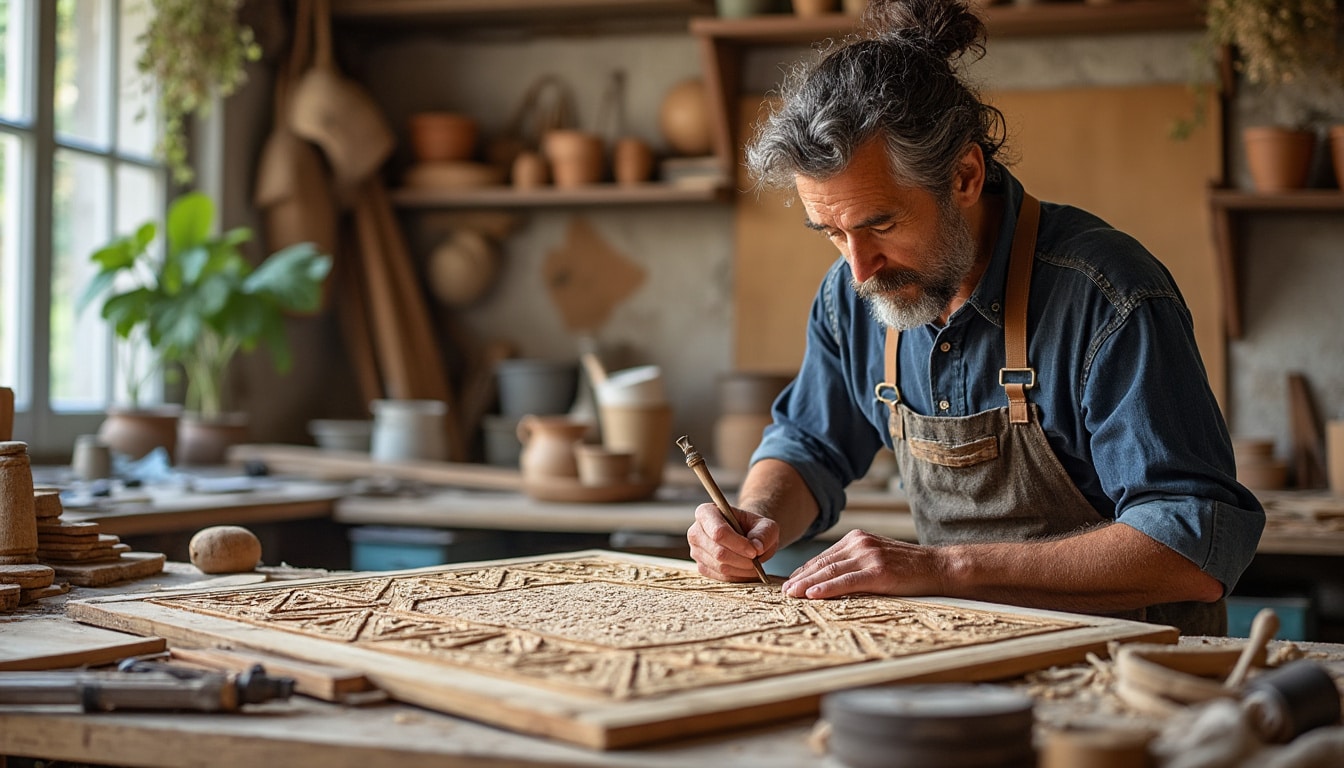 Illustration: Comprendre l’art du cannage pour une décoration murale authentique